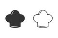 Chef hat line icon set, outline and solid vector sign, linear pictogram isolated on white, logo Royalty Free Stock Photo