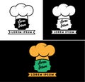 Chef hat logo design. Royalty Free Stock Photo