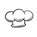 Chef hat logo icon black outline