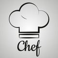 chef hat logo. chef hat icon Vector illustration Royalty Free Stock Photo
