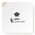 Chef Hat Mustache for Bakery Food Restaurant Logo Design Vector Royalty Free Stock Photo