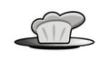 Chef hat on a plate, symbol of culinary presentation, vector design Generative AI Royalty Free Stock Photo