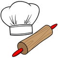 Chef Hat & Rolling Pin Royalty Free Stock Photo