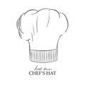 Chef hat vector, hand drawn illustration