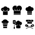 Chef hat vector icon set. cook illustration sign collection. kitchen symbol. restaurant logo.