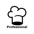 chef hat with text. toque blanche icon Royalty Free Stock Photo