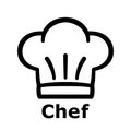 chef hat with text. toque blanche icon