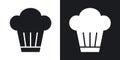 Chef hatline in Thin line black color. flat simple vector symbols illustration Royalty Free Stock Photo
