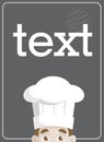 Chef with custom text area Vector Illustration design