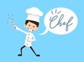 Chef Vector Illustration Design - angry Royalty Free Stock Photo