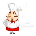 Chef holding Cloche