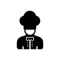 Black solid icon for Chef, avatar and cook Royalty Free Stock Photo