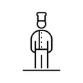 Chef icon avatar simple flat style illustration Royalty Free Stock Photo