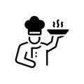 Black solid icon for Chef, cook and artist Royalty Free Stock Photo