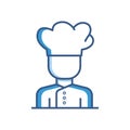 Chef icon. Icon related to profession, restaurant. Two tone icon style Royalty Free Stock Photo