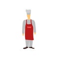 Chef icon vector isolated on white background, Chef sign , standing human or people cartoon character illustration Royalty Free Stock Photo