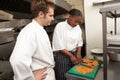 Chef Instructing Trainee Royalty Free Stock Photo
