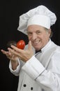 Chef Juggling Vegetables Royalty Free Stock Photo