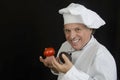 Chef Juggling Vegetables Royalty Free Stock Photo