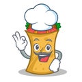 Chef kebab wrap character cartoon