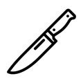 chef knife kitchen cookware line icon vector illustration