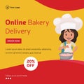 Banner design of online bakery delivery