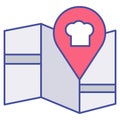 Chef location Isolated Vector icon which can easily modify or edit