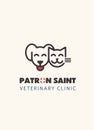 Veterinary clinic logo on a light background