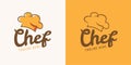 Chef logo design template premium Royalty Free Stock Photo