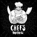 Chef logo menu set