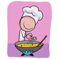 Chef making  tasty food clip art Royalty Free Stock Photo