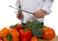 Chef - man sharpening knife Royalty Free Stock Photo