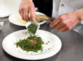 Chef mixed herb and spice Royalty Free Stock Photo