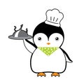 Chef penguin cartoon vector