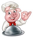 Cartoon Chef Pig Character Mascot Royalty Free Stock Photo