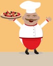 Chef with pizza