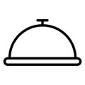 Chef plate, cloche, Vector Icon which can easily edit