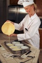 Chef Pouring Brule Royalty Free Stock Photo