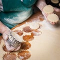 Chef prepares biscuits