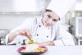 Chef preparing delicious meal