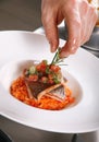 Chef preparing food Royalty Free Stock Photo