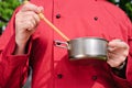 Chef preparing food, isolated