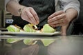 Chef Preparing Salad Royalty Free Stock Photo