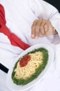 Chef Preparing spaghetti Royalty Free Stock Photo