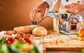 Chef preparing speciality homemade pasta