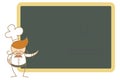 chef present message on board Royalty Free Stock Photo