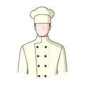 Chef.Professions single icon in cartoon style vector symbol stock illustration web.