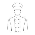 Chef.Professions single icon in outline style vector symbol stock illustration web.