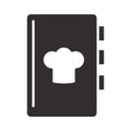 chef, recipe book kitchen utensil silhouette style icon