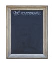 Chef recommends chalkboard Royalty Free Stock Photo